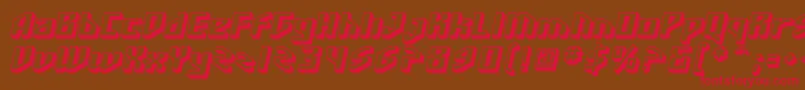 SF Funk Master Oblique Font – Red Fonts on Brown Background
