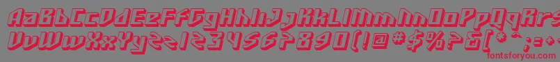 SF Funk Master Oblique Font – Red Fonts on Gray Background