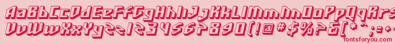 SF Funk Master Oblique Font – Red Fonts on Pink Background