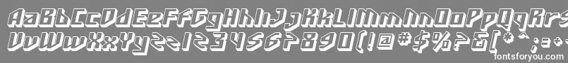 SF Funk Master Oblique Font – White Fonts on Gray Background