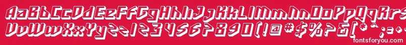 SF Funk Master Oblique Font – White Fonts on Red Background