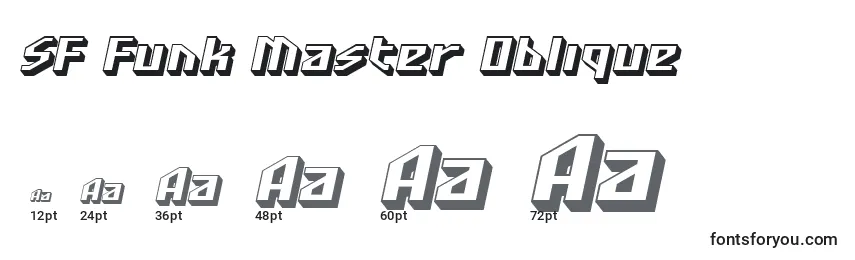 SF Funk Master Oblique Font Sizes