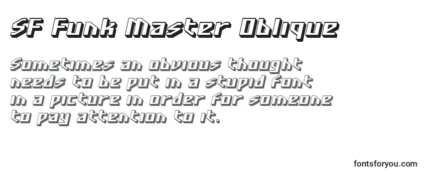 Review of the SF Funk Master Oblique Font
