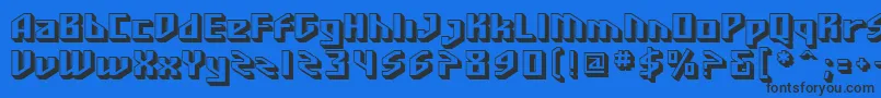 SF Funk Master Font – Black Fonts on Blue Background