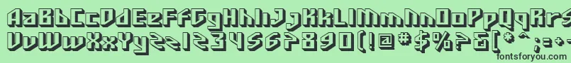 フォントSF Funk Master – 緑の背景に黒い文字
