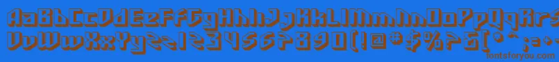 Шрифт SF Funk Master – коричневые шрифты на синем фоне