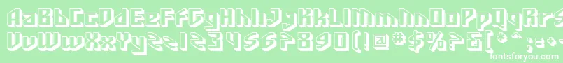 SF Funk Master Font – White Fonts on Green Background