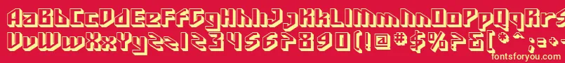 SF Funk Master Font – Yellow Fonts on Red Background