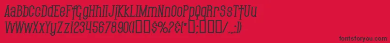 SF Gothican Bold Italic Font – Black Fonts on Red Background