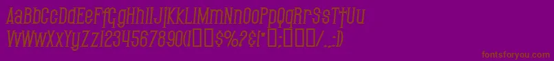 SF Gothican Bold Italic Font – Brown Fonts on Purple Background