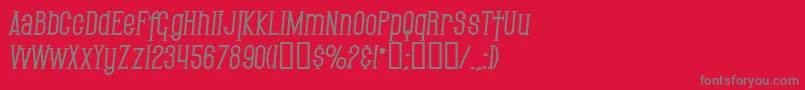 SF Gothican Bold Italic Font – Gray Fonts on Red Background