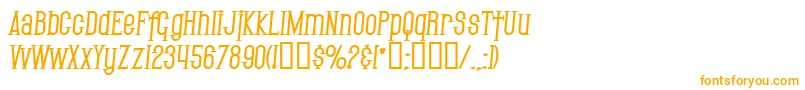 SF Gothican Bold Italic Font – Orange Fonts on White Background