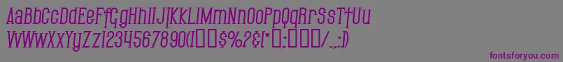 SF Gothican Bold Italic Font – Purple Fonts on Gray Background
