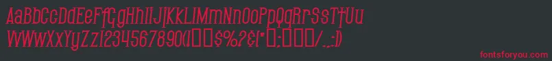 fuente SF Gothican Bold Italic – Fuentes Rojas Sobre Fondo Negro
