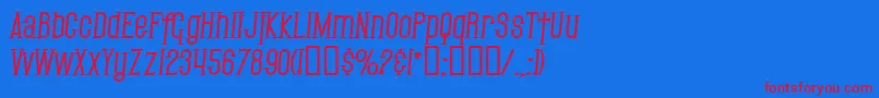 Шрифт SF Gothican Bold Italic – красные шрифты на синем фоне