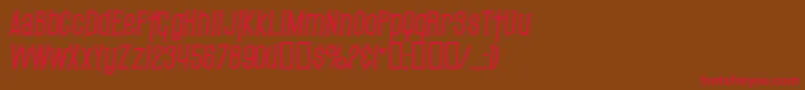 SF Gothican Bold Italic Font – Red Fonts on Brown Background