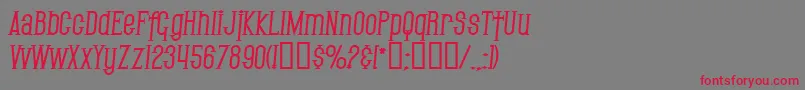 SF Gothican Bold Italic Font – Red Fonts on Gray Background