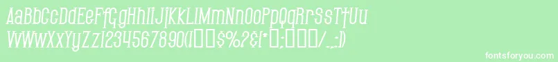 SF Gothican Bold Italic Font – White Fonts on Green Background