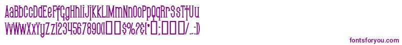 SF Gothican Condensed Bold-fontti – violetit fontit valkoisella taustalla