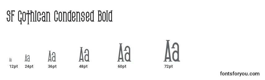 Размеры шрифта SF Gothican Condensed Bold