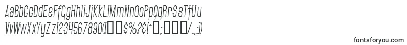 SF Gothican Condensed Italic-Schriftart – Schrägschriften