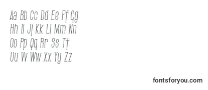 Przegląd czcionki SF Gothican Condensed Italic
