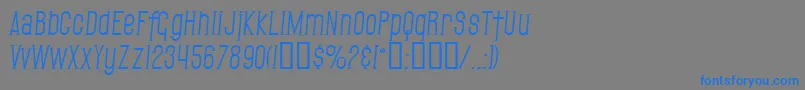 SF Gothican Italic Font – Blue Fonts on Gray Background