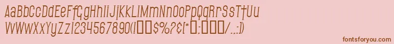 SF Gothican Italic Font – Brown Fonts on Pink Background