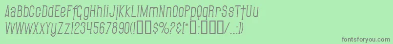 SF Gothican Italic Font – Gray Fonts on Green Background