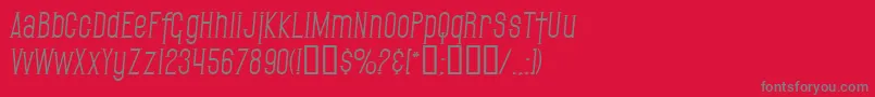 SF Gothican Italic Font – Gray Fonts on Red Background