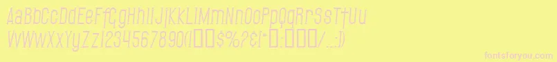 SF Gothican Italic Font – Pink Fonts on Yellow Background