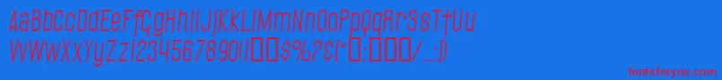 SF Gothican Italic Font – Red Fonts on Blue Background