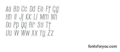 Überblick über die Schriftart SF Gothican Italic