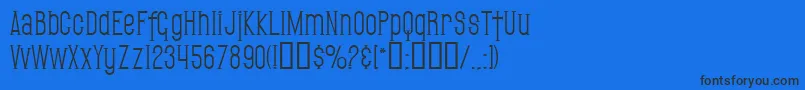 SF Gothican Font – Black Fonts on Blue Background