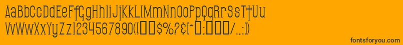 SF Gothican Font – Black Fonts on Orange Background