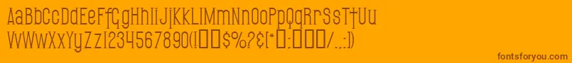 SF Gothican Font – Brown Fonts on Orange Background