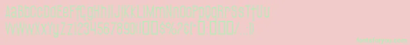 SF Gothican Font – Green Fonts on Pink Background