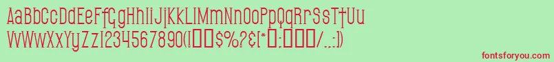 SF Gothican Font – Red Fonts on Green Background