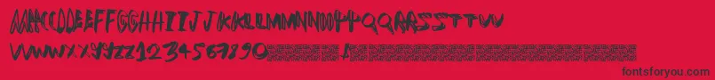 Luckydogs Font – Black Fonts on Red Background
