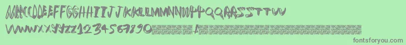 Luckydogs Font – Gray Fonts on Green Background