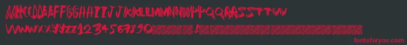Luckydogs Font – Red Fonts on Black Background