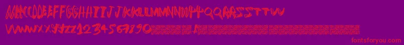 Luckydogs Font – Red Fonts on Purple Background