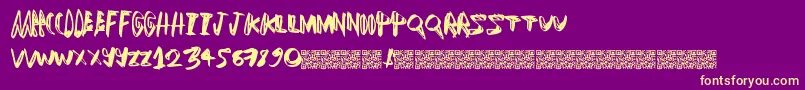 Luckydogs Font – Yellow Fonts on Purple Background