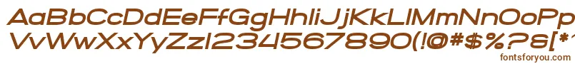 SF Grandezza Heavy Oblique-fontti – ruskeat fontit valkoisella taustalla
