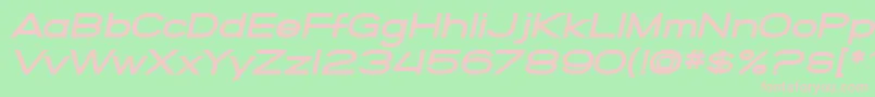 SF Grandezza Heavy Oblique Font – Pink Fonts on Green Background