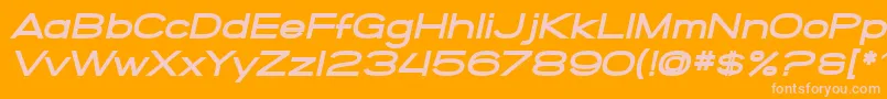 SF Grandezza Heavy Oblique Font – Pink Fonts on Orange Background