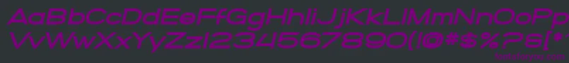 SF Grandezza Heavy Oblique-Schriftart – Violette Schriften auf schwarzem Hintergrund