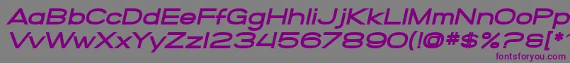 SF Grandezza Heavy Oblique-Schriftart – Violette Schriften auf grauem Hintergrund