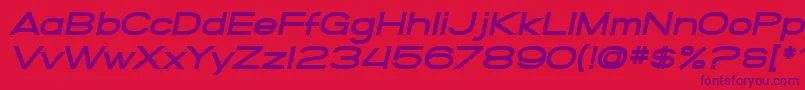 SF Grandezza Heavy Oblique Font – Purple Fonts on Red Background