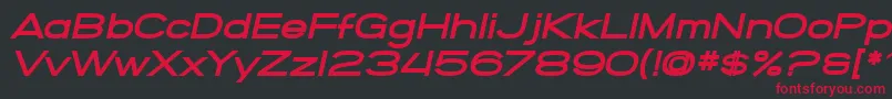 SF Grandezza Heavy Oblique Font – Red Fonts on Black Background